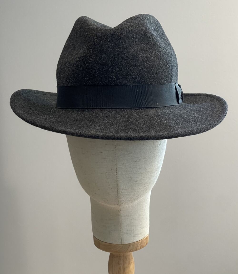 Pendleton Hat Cap Fedora Mens One Size Gray Wool Felt Lined Wide Brim Fall